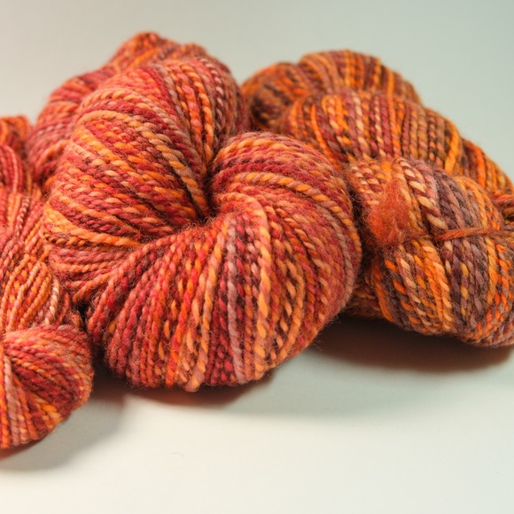 Autumn Handspun Corriedale Wool Yarn 172 Yds - Picture 5 of 6